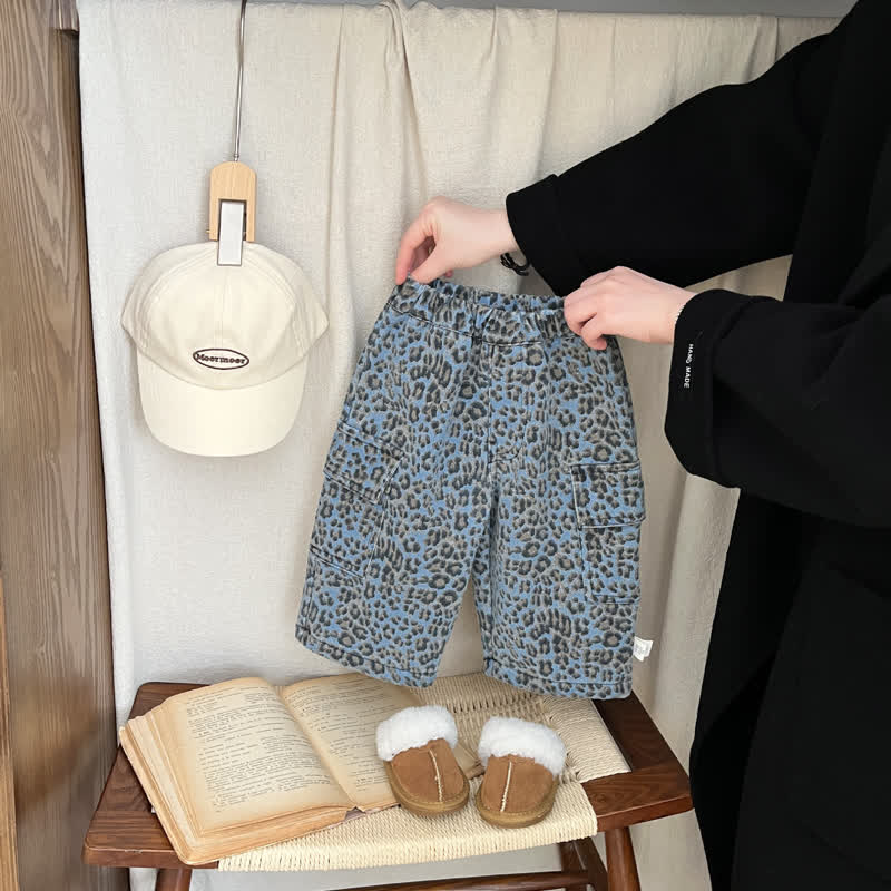 Baby Toddler Dinosaur Top Or Leopard Print Worker Pants - Leopard Print Pants - 3-5T - image 3