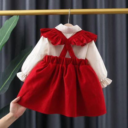 Baby Toddler Girl Bow Flying Sleeves Dress - image 2