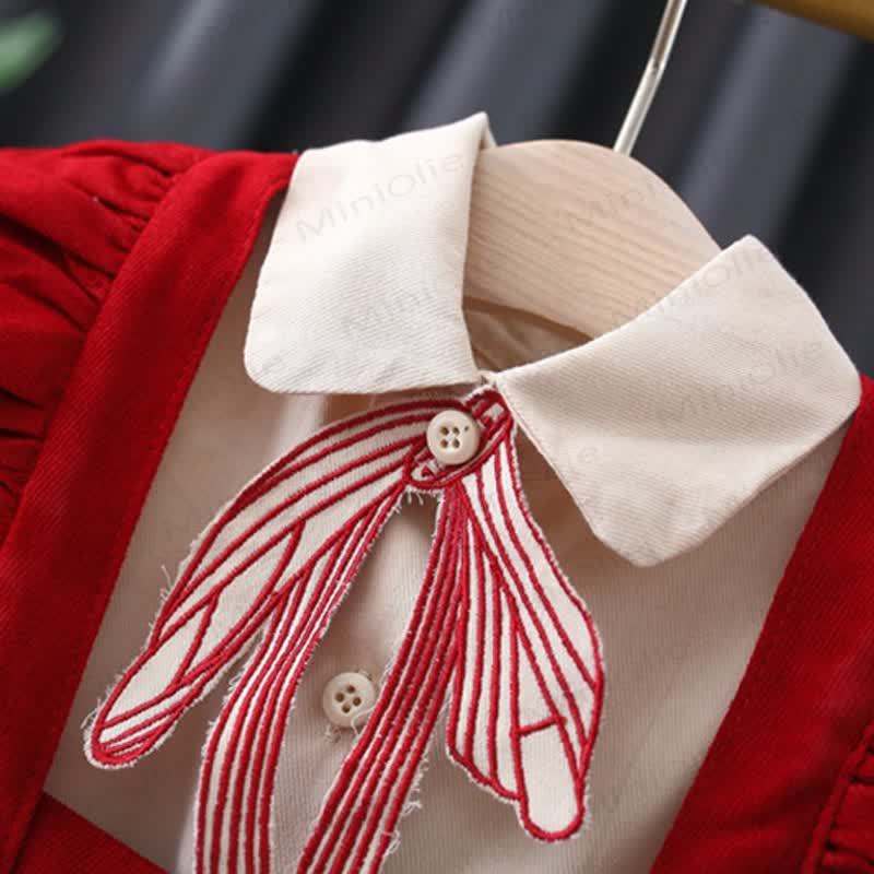 Baby Toddler Girl Bow Flying Sleeves Dress - image 6