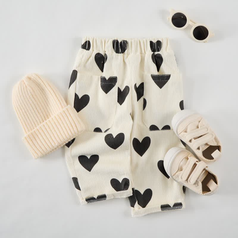 Baby Toddler Beige Heart Pants - image 3