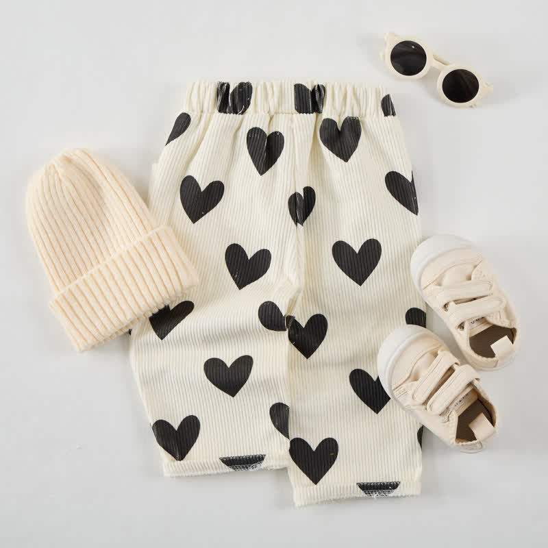 Baby Toddler Beige Heart Pants - image 2
