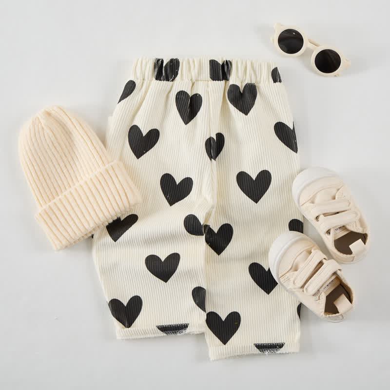 Baby Toddler Beige Heart Pants - image 2