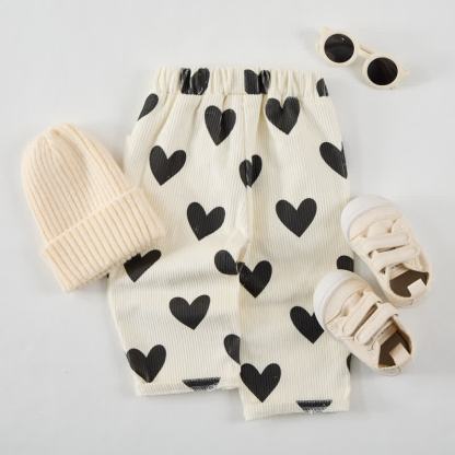 Baby Toddler Beige Heart Pants - image 2