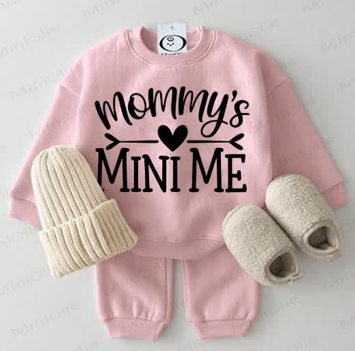 MOMMY'S MINI ME Baby Sweatshirt 2-piece Pink Set - Pink - 2-3T - image 1