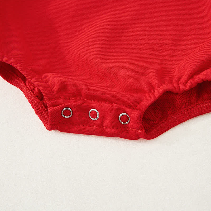 MY FIRST CHRISTMAS Baby Deer Red Bodysuit - image 3
