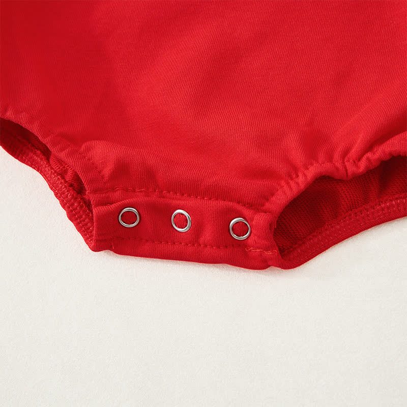 MY FIRST CHRISTMAS Baby Deer Red Bodysuit - image 3