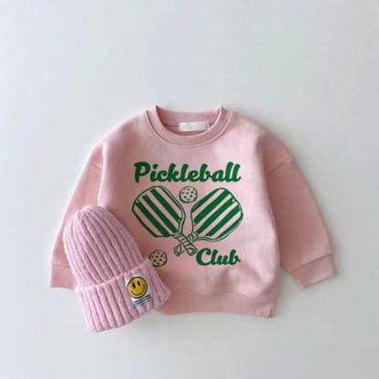 PICKLEBALL CLUB Baby Girl Pink Sweatshirt - Pink - 2-3T - image 1