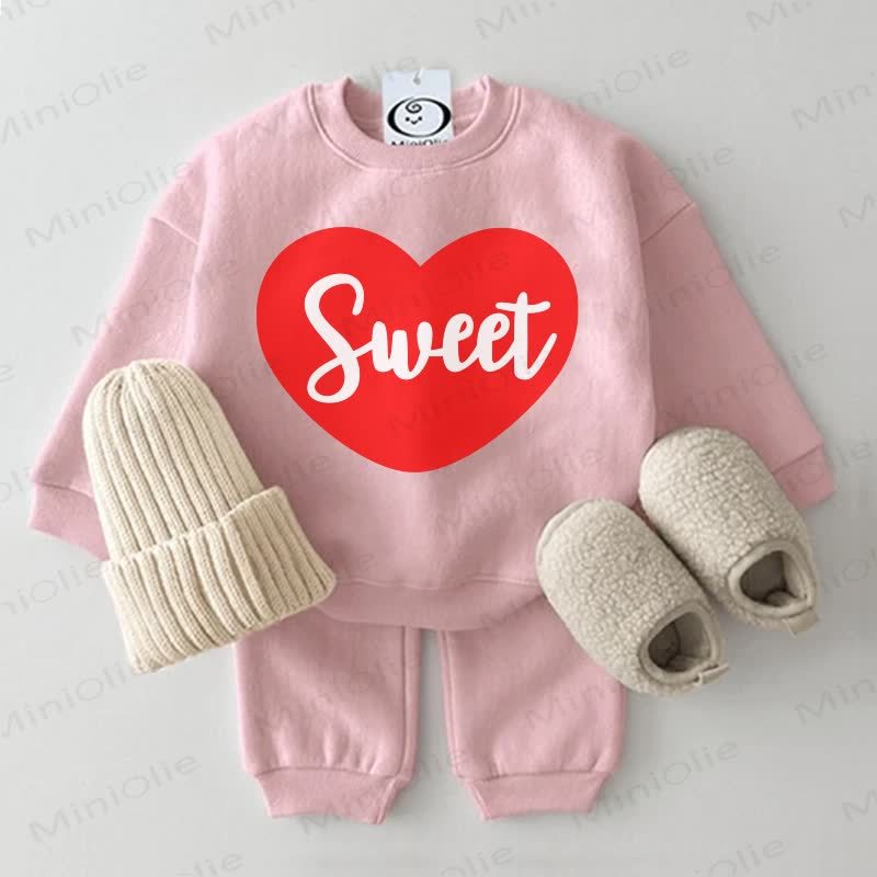 SWEET Baby Sweatshirt 2-piece Pink Set - Pink - 2-3T - image 1