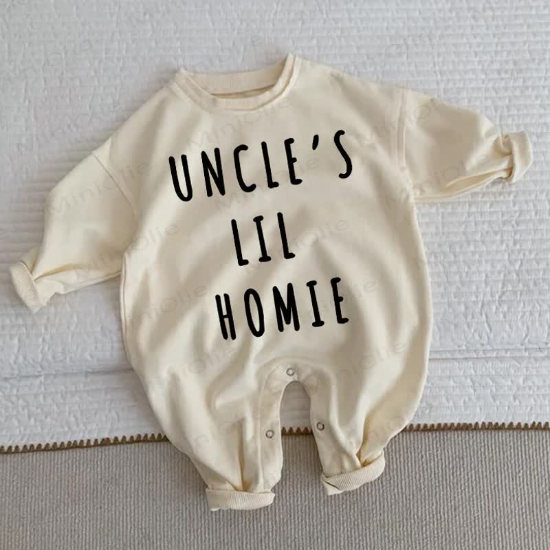 UNCLE'S LIL HOMIE Baby Toddler Beige Romper - Beige - 2-3T - image 1