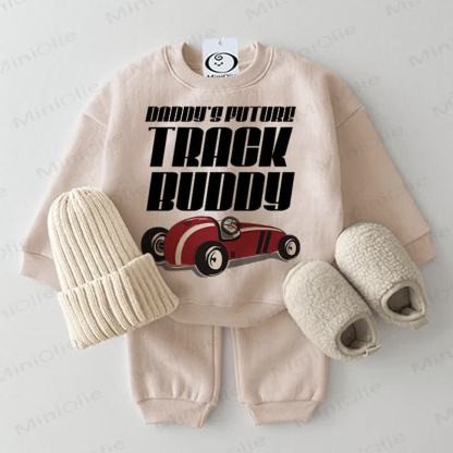 DADDY'S FUTURE TRACK BUDDY Baby 2-piece Beige Set - Beige - 2-3T - image 1