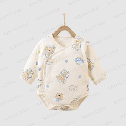 Baby Spaceship All-cotton Bodysuit - Beige - 18-24M - image 1