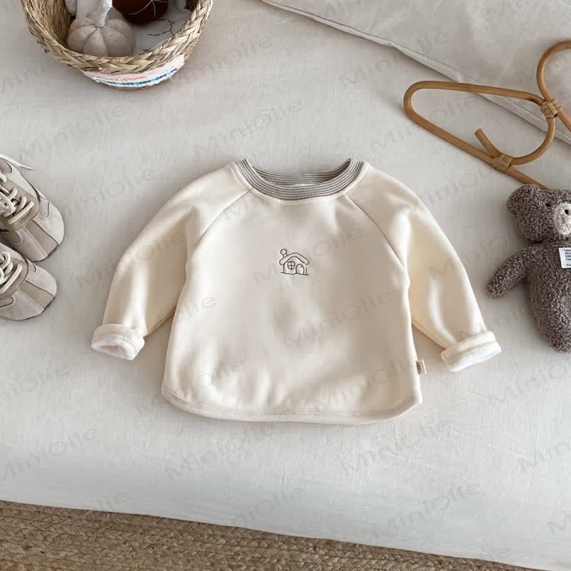 Baby Toddler Boys Embroidered Little House T-shirt - Beige - 5-7T - image 4