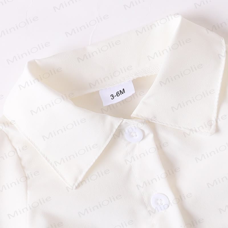 Baby Girl White Blouse Dress & Blue Denim Skirt - image 4