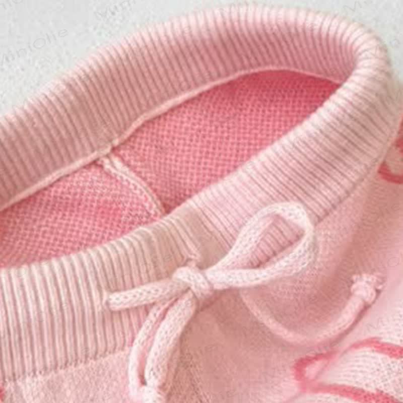 Baby Knit Bow Pink Cardigan/Pants - image 9