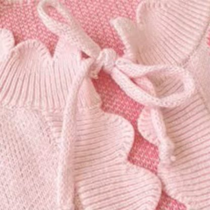 Baby Knit Bow Pink Cardigan/Pants - image 8