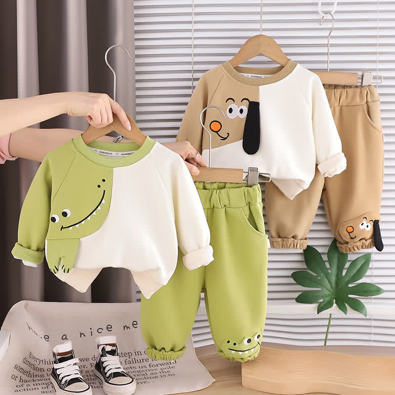Baby Toddler Boy Dinosaur/Dog 2-piece Set - image 1