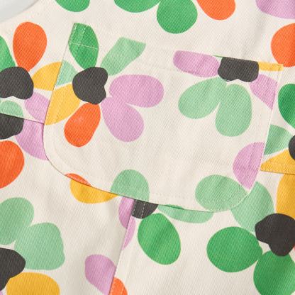 Baby Colorful Floral Beige Overalls - image 5