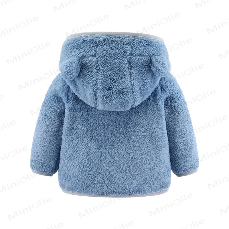 Baby Hooded Solid Color Outerwear - image 3