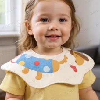 Baby Dachshund Double-sided Bib - image 1