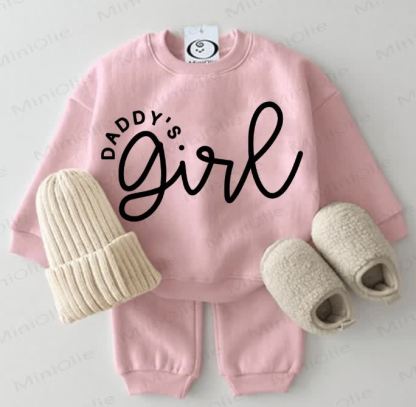 DADDY'S GIRL Baby Sweatshirt 2-piece Pink Set - Pink - 2-3T - image 1