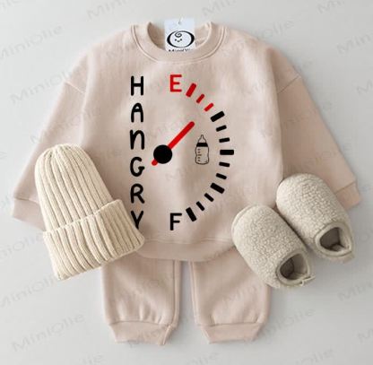 HANGRY Baby Beige Sweatshirt 2-piece Set - Beige - 2-3T - image 1