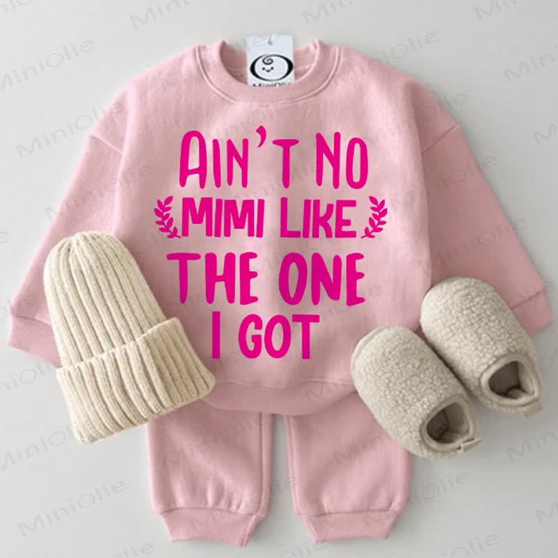 AIN'T NO MIMI LIKE THE ONE I GOT Baby Sweatshirt 2-piece Pink Set - Pink - 2-3T - image 1