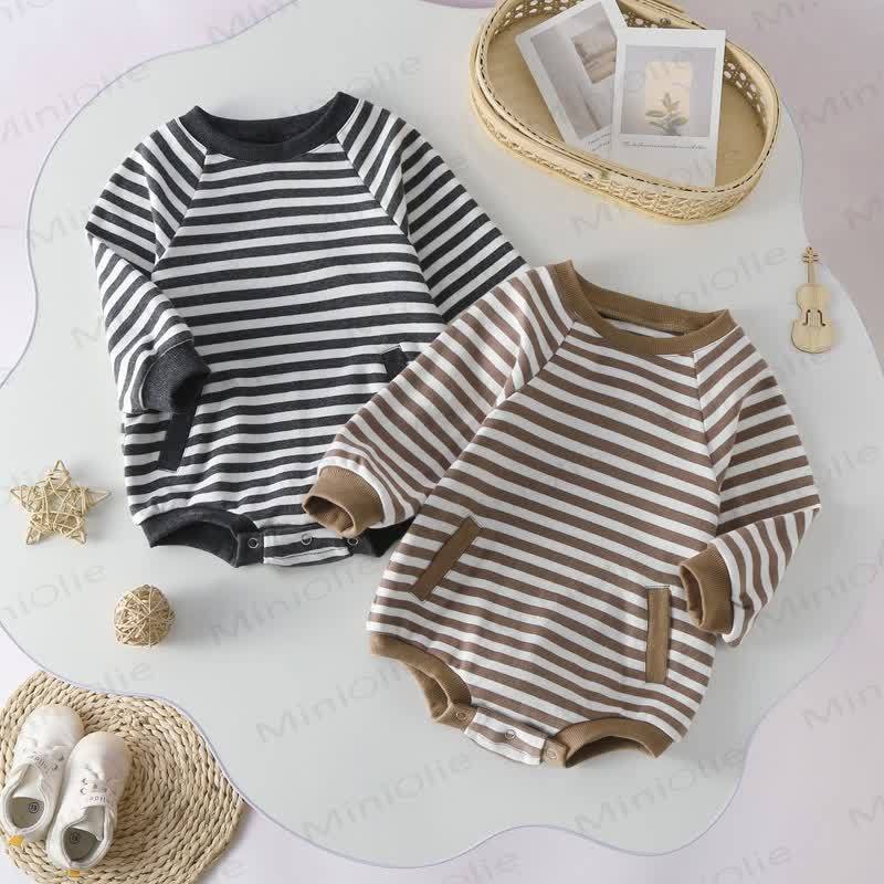 Baby Striped All-Cotton Bodysuit - image 1