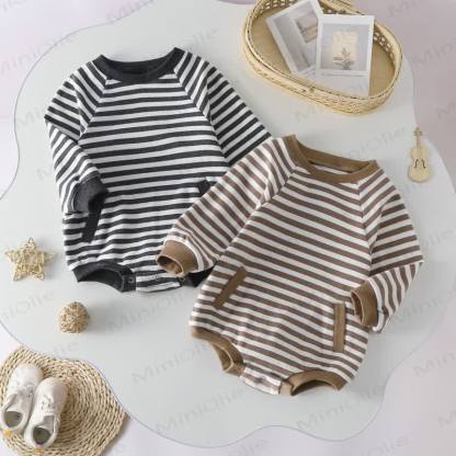 Baby Striped All-Cotton Bodysuit - image 1