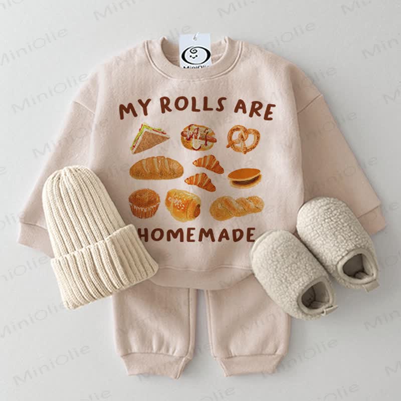 MY ROLLS ARE HOMEMADE Baby Food 2-piece Beige Set - Beige - 2-3T - image 1