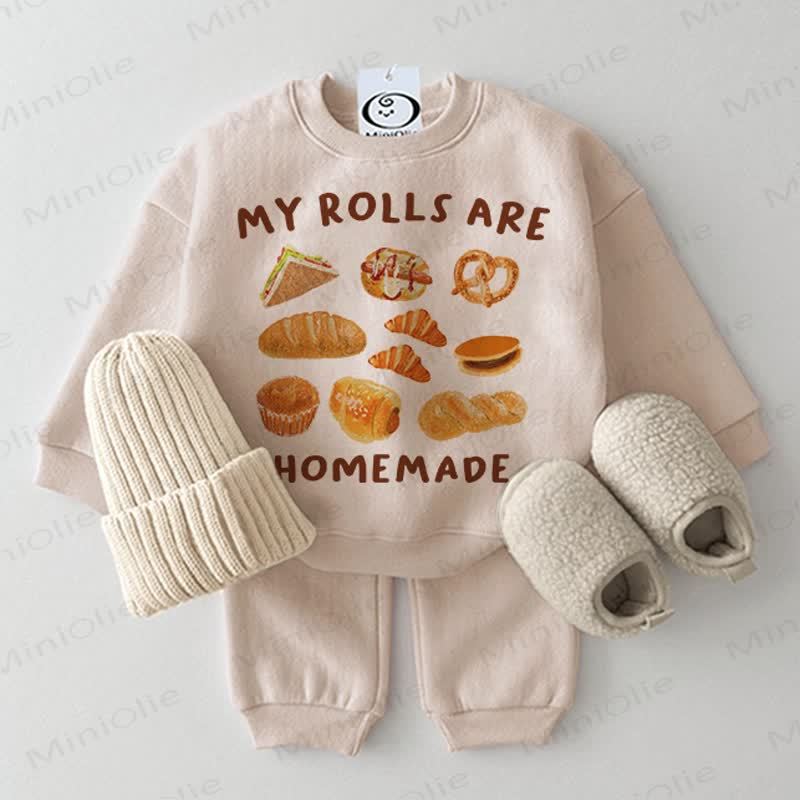 MY ROLLS ARE HOMEMADE Baby Food 2-piece Beige Set - Beige - 2-3T - image 1