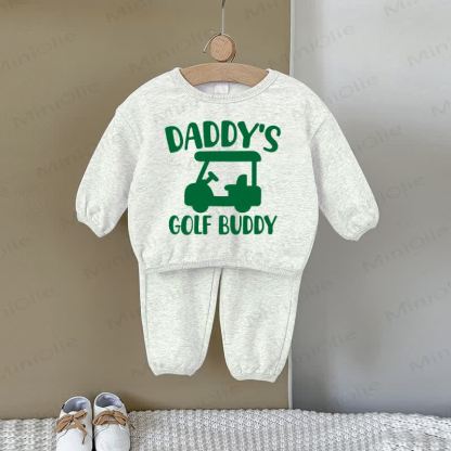 DADDY'S GOLF BUDDY Baby Car Sweatshirt 2-piece Gray Set - Gray - 2-3T - image 1