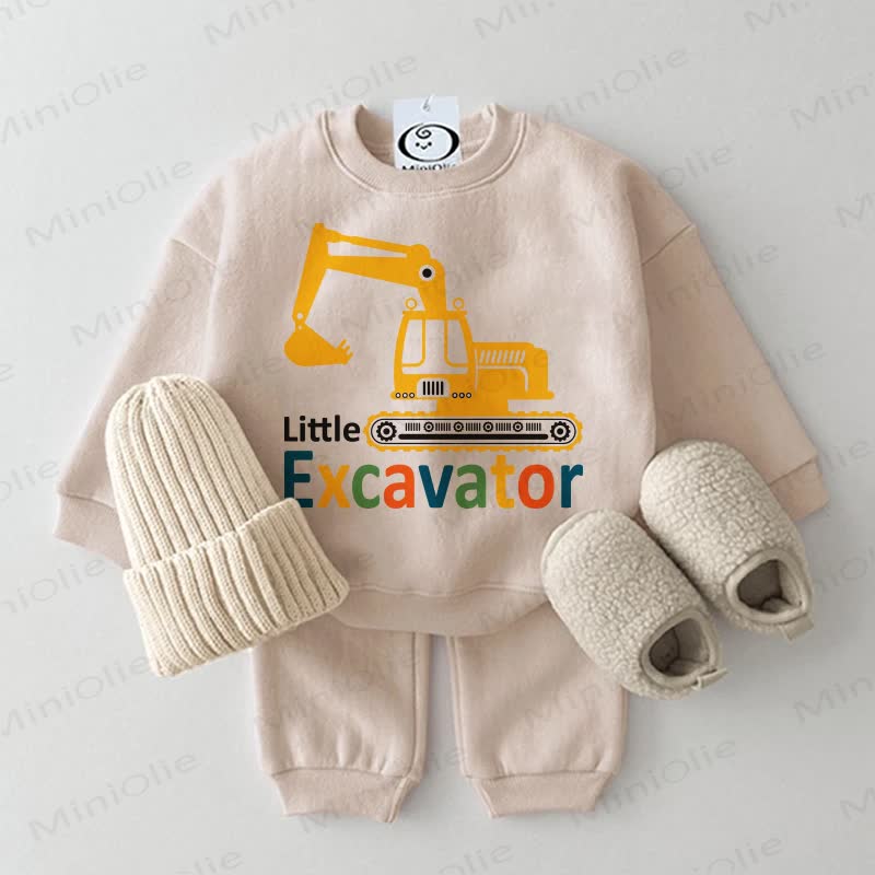 LITTLE EXCAVATOR Baby 2-piece Beige Set - Beige - 2-3T - image 1