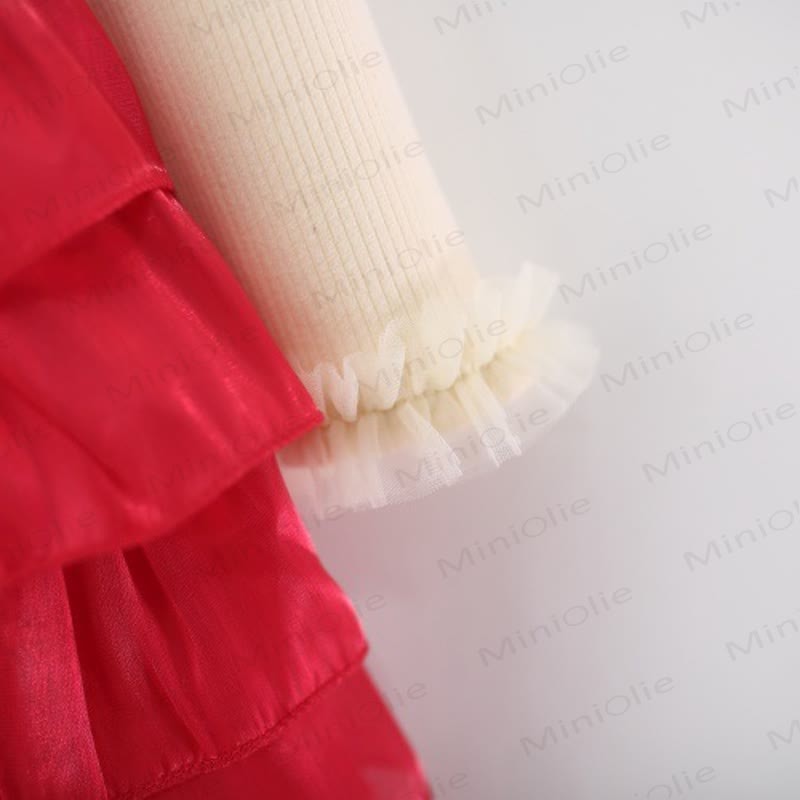 Baby Girl Bow Plaid Fleece Lined Dress - image 8