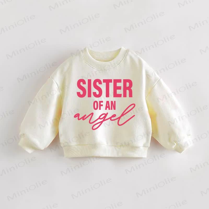 SISTER OF AN ANGEL Baby Cream Sweatshirt - Cream - 3-5T - image 1