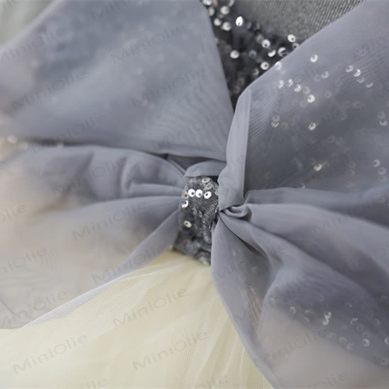 Baby Girl Bow Mesh Sequins Dress - image 6