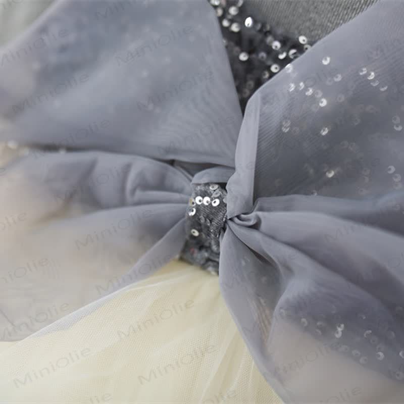 Baby Girl Bow Mesh Sequins Dress - image 6