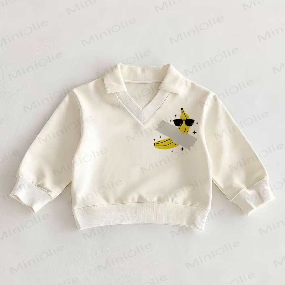 Baby Cool Banana White Polo Top - White - 2-3T - image 1