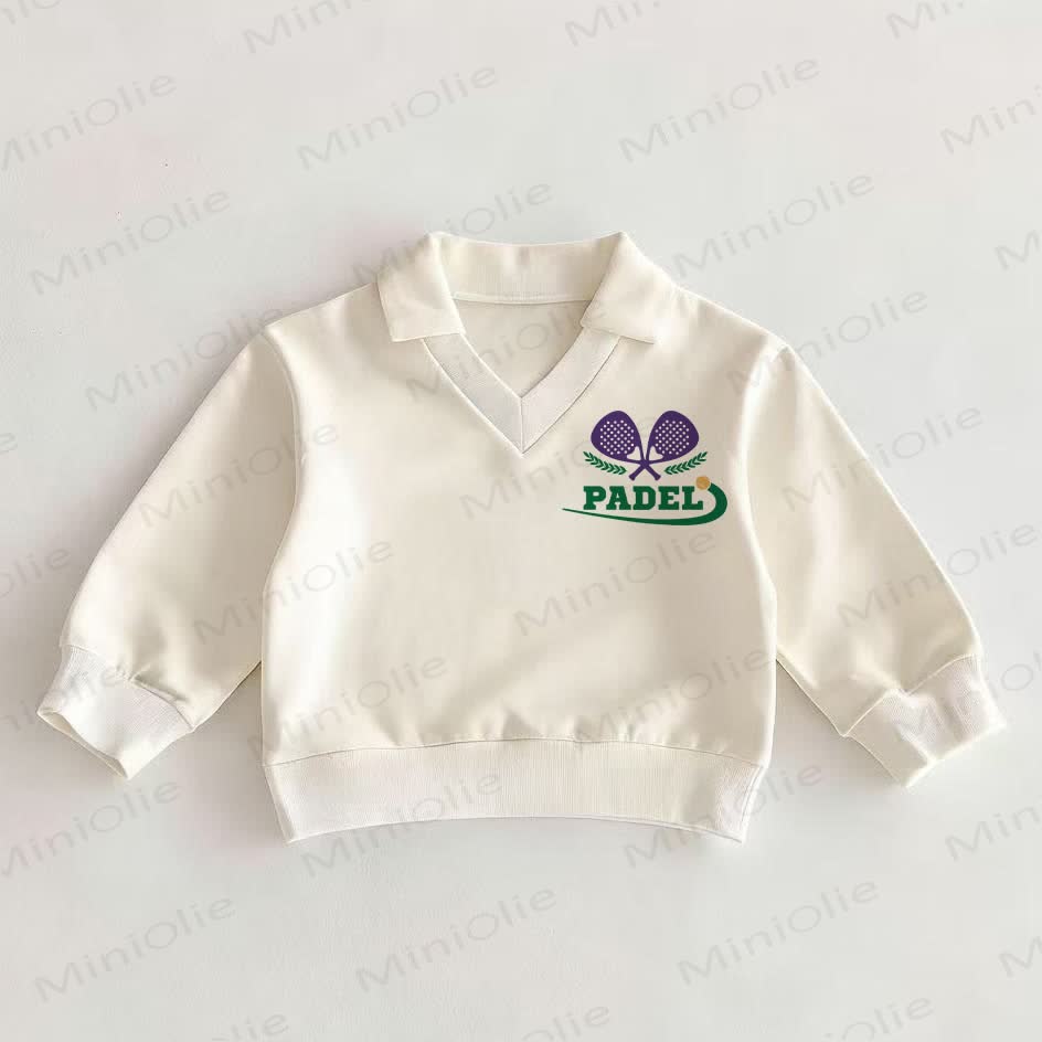 PADEL Baby Pickleball Paddles White Polo Top - White - 2-3T - image 1