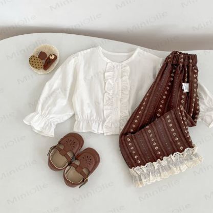 Baby Toddler Girl Flower Lace Pants - image 5