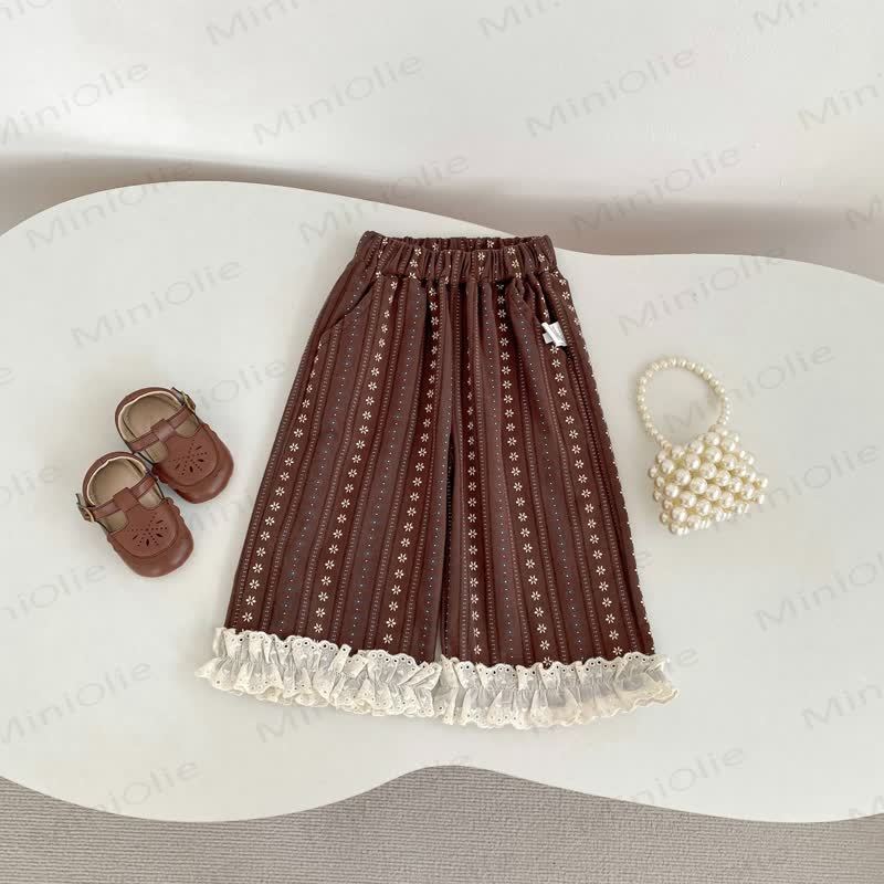Baby Toddler Girl Flower Lace Pants - image 4