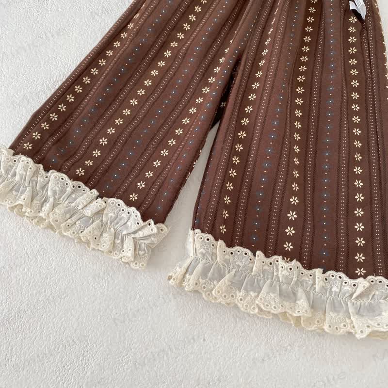 Baby Toddler Girl Flower Lace Pants - image 8