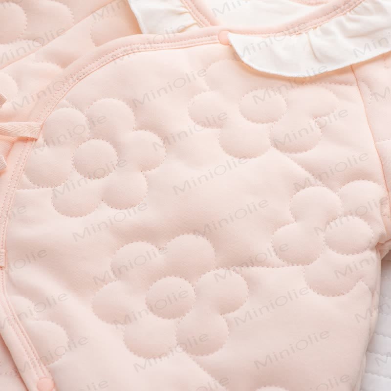 Baby Pink Flower Quilted Romper - image 2