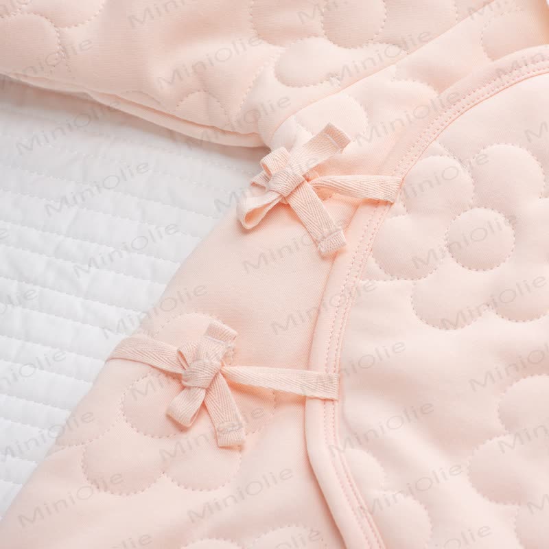 Baby Pink Flower Quilted Romper - image 3