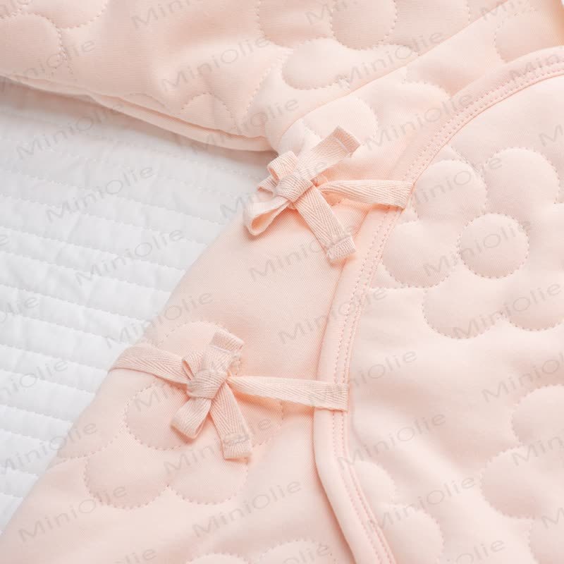 Baby Pink Flower Quilted Romper - image 3