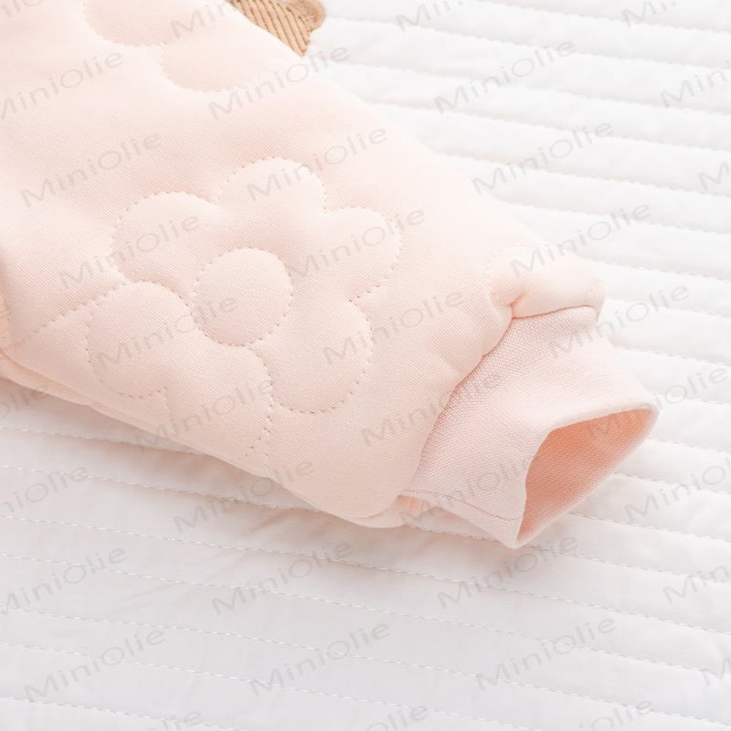 Baby Pink Flower Quilted Romper - image 6