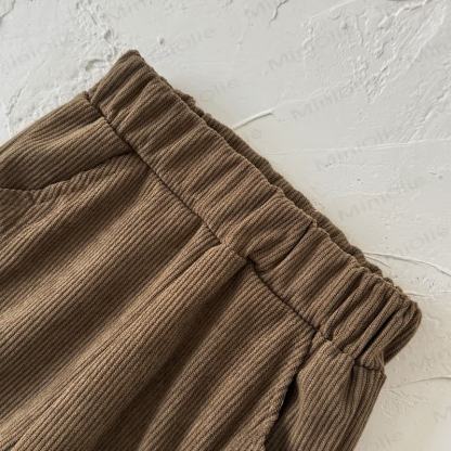 Baby Girl Flower Embroidery Cord Loose Pants - image 7