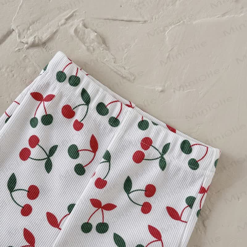 Baby Girl Embroidered Cherry 2-piece Set - image 11