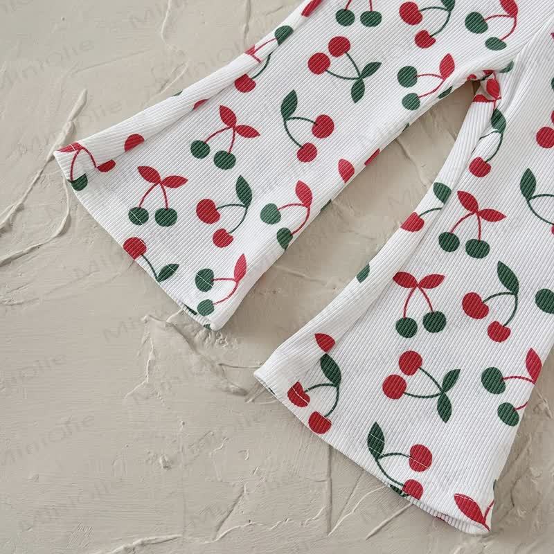 Baby Girl Embroidered Cherry 2-piece Set - image 12