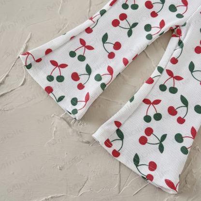 Baby Girl Embroidered Cherry 2-piece Set - image 12