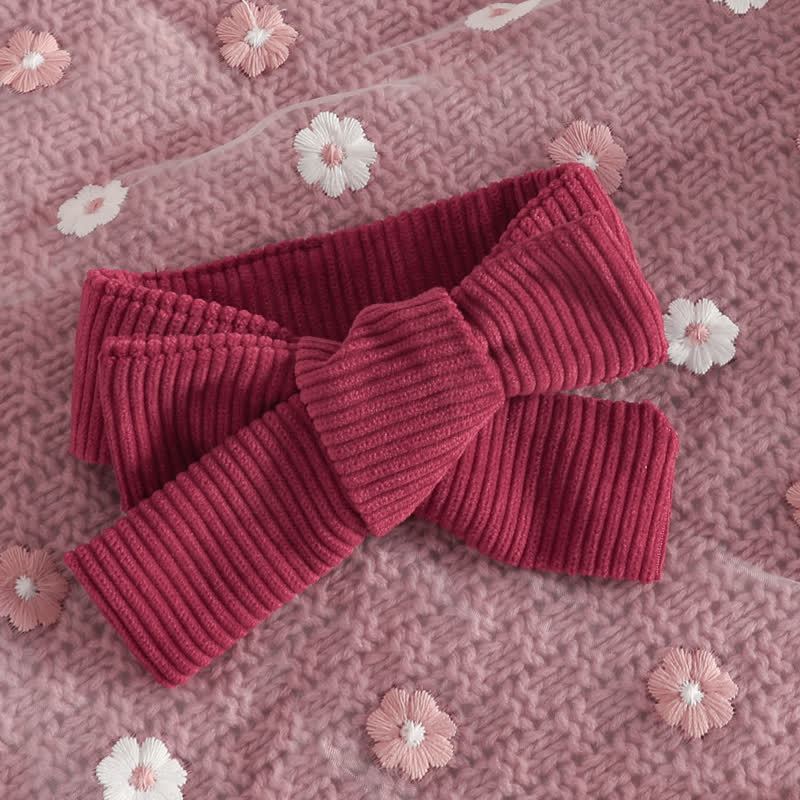 Baby Girl Love Cord Bodysuit & Overalls 2-piece Set With A Bow - image 10